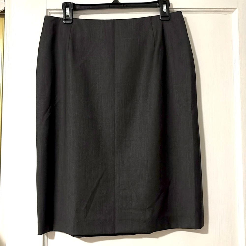 ESCADA, vintage straight/pencil  skirt, virgin wool, black US 8 size